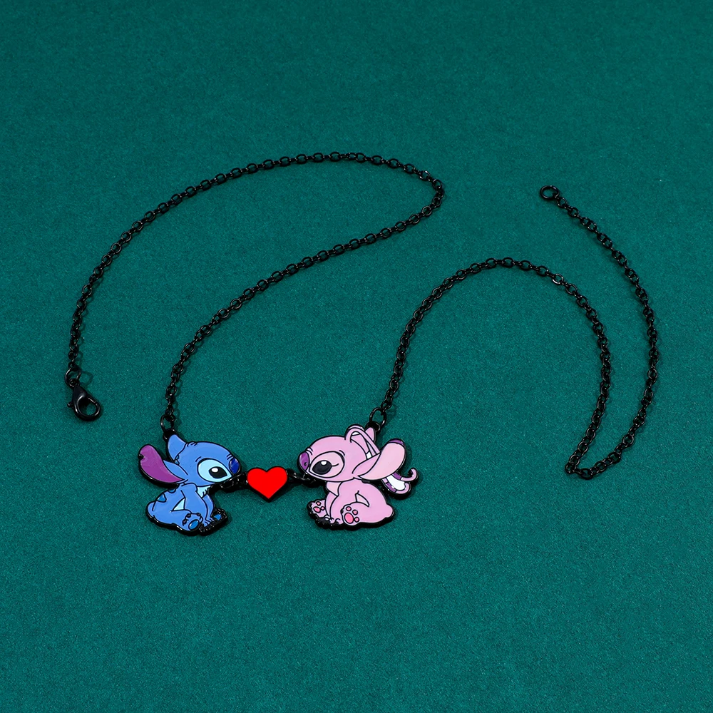 

Stitch Couple Necklace Set - Disney Lilo & Stitch Matching toys, Ohana Love Gifts for Couples