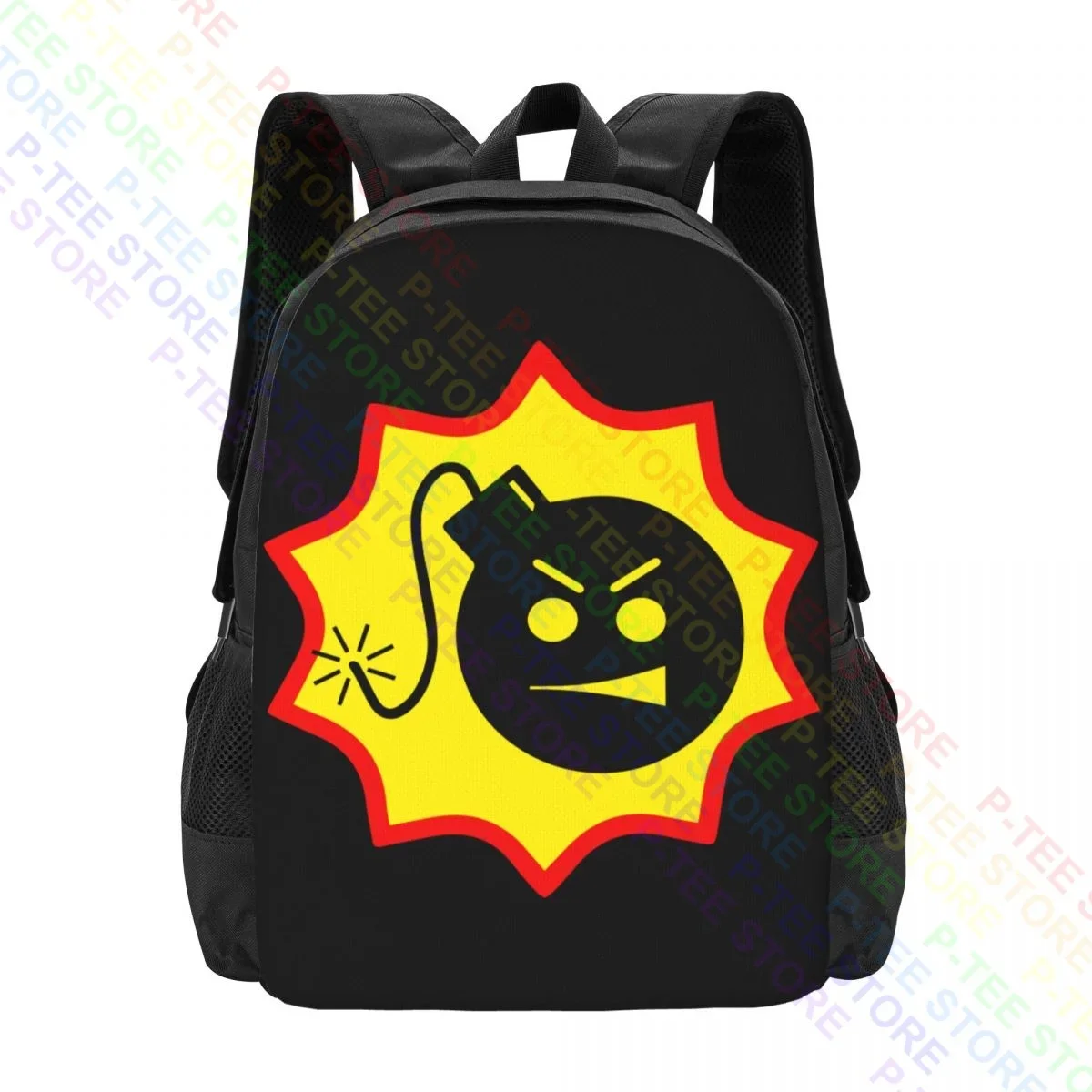 Serious Sam Game Logo Gamers Fps Shooter Game BombBackpack Mochila escolar de natación de gran capacidad