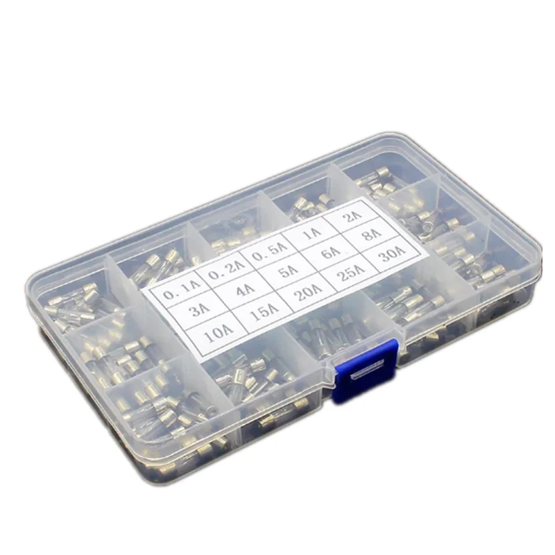 أنبوب زجاجي للسيارة مصهر مع صندوق ، مصهر منزلي ، مصهر سريع ، طقم متنوع ، ، من من من من من نوع x 30 ، 6x30 ،