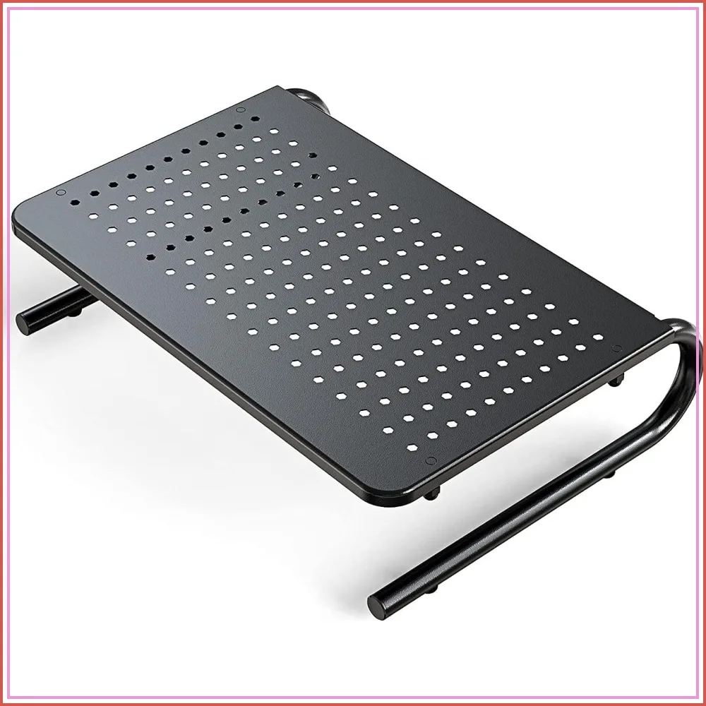 Monitor Riser with Ventilated Design, Ergonomic Computer Stand for Desk, Laptop Shelf, Printer Stand, Home Office