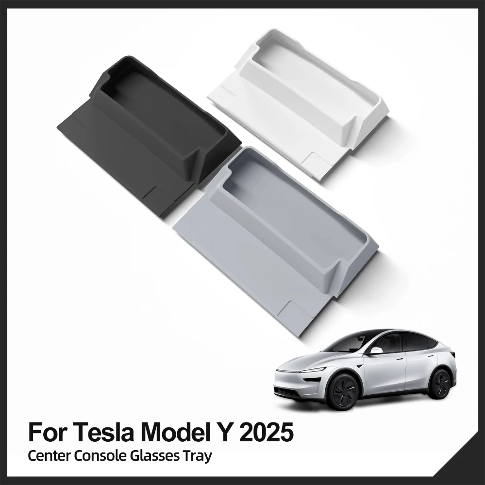 

For Tesla Model Y Launch 2025+ Juniper Car Glasses Tray Center Console Armrest Storage Box Organizer Accessories