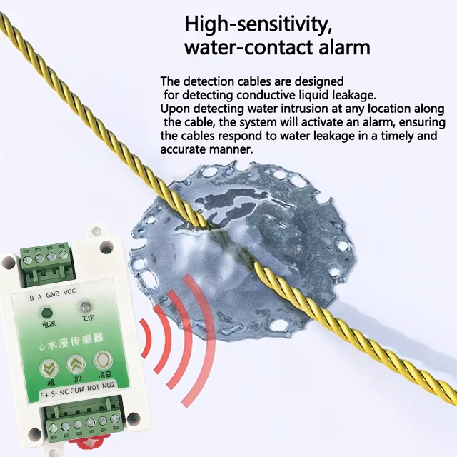 Non-location leak detection and alarm system Sensors Pipeline leakage and factory/warehouse leakage monitoring and alarm system