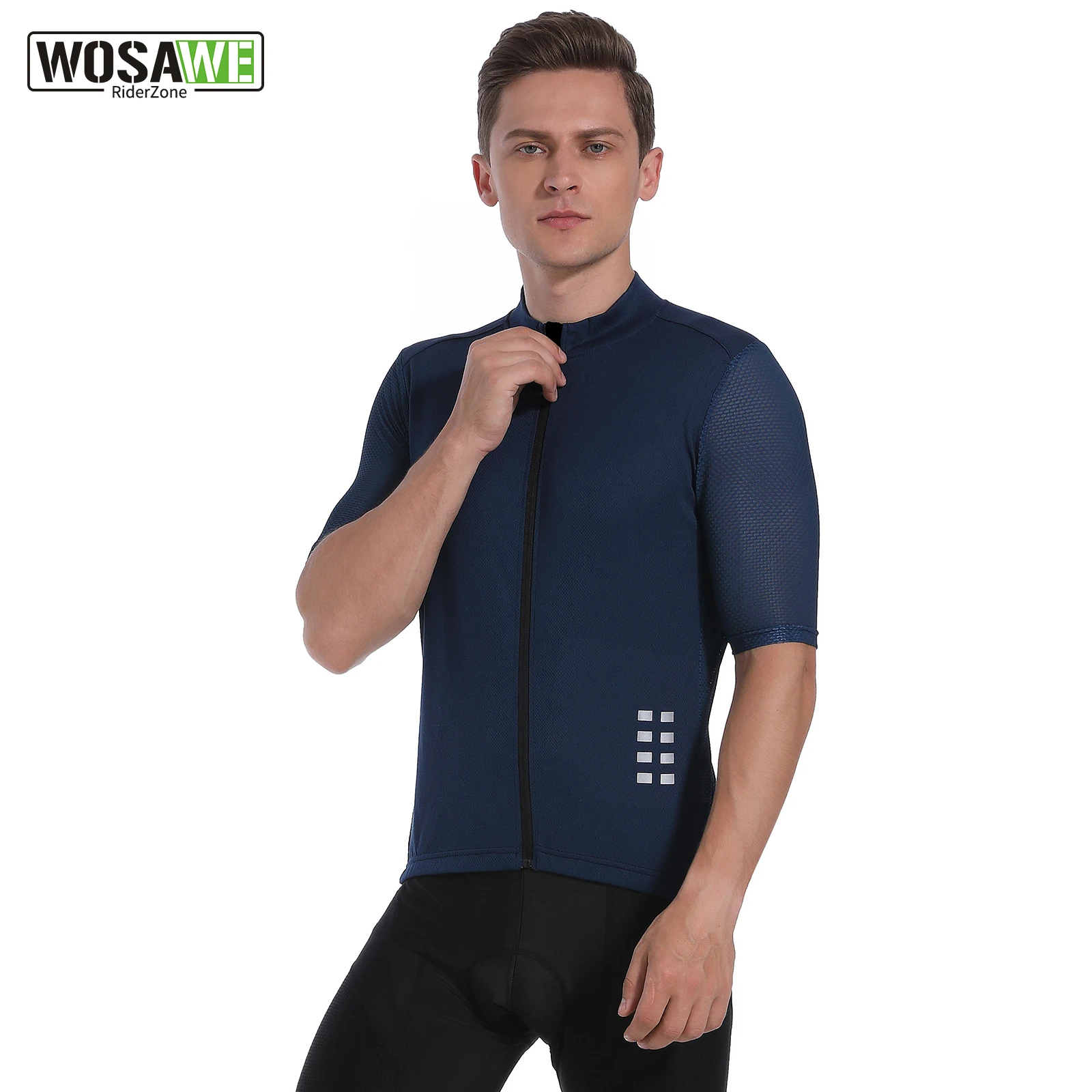 

WOSAWE Mens Cycling Jersey Short Sleeve Road Bike Shirts Quick Dry Mesh Breathable Summer Cycling Clothings