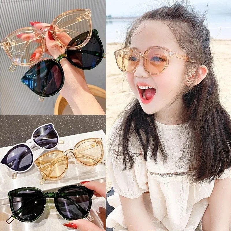 

Fashion Sunglasses Girls Boys Brand Round Vintage Children Sun Glasses Baby Shades Mirror Goggles Eyeglasses UV400 Eyewear