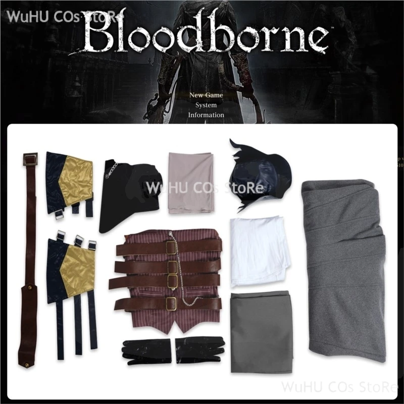 Game Bloodborne Gehrman Cosplay Costume Halloween Outfits Women Men New Suit Uniform Accessories And Props Set