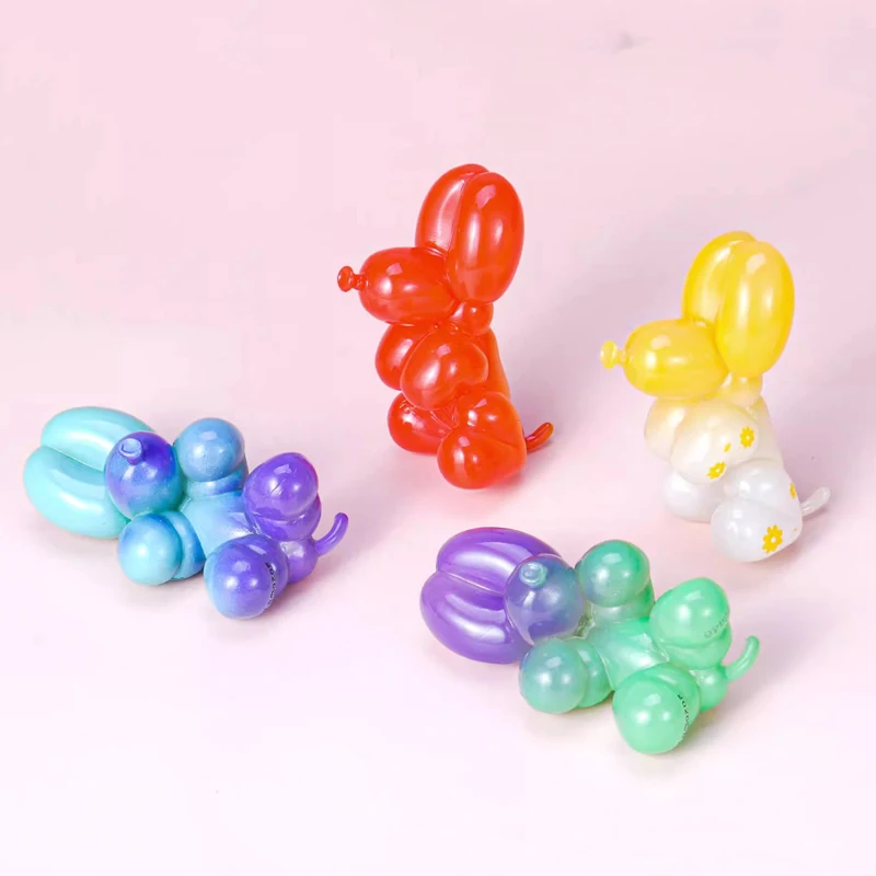 

Happy Balloon Dog Series 2 Blind Box Toys Jelly Colorful Stereo Lovely Animal Balloon Dog Desktop Decoration Mystery Box Gift