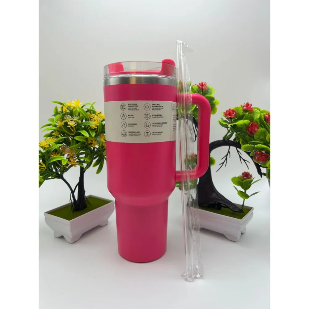 

Explosive style water cup with handle, large capacity 304 stainless steel thermos cup, portable 40oz car cup.