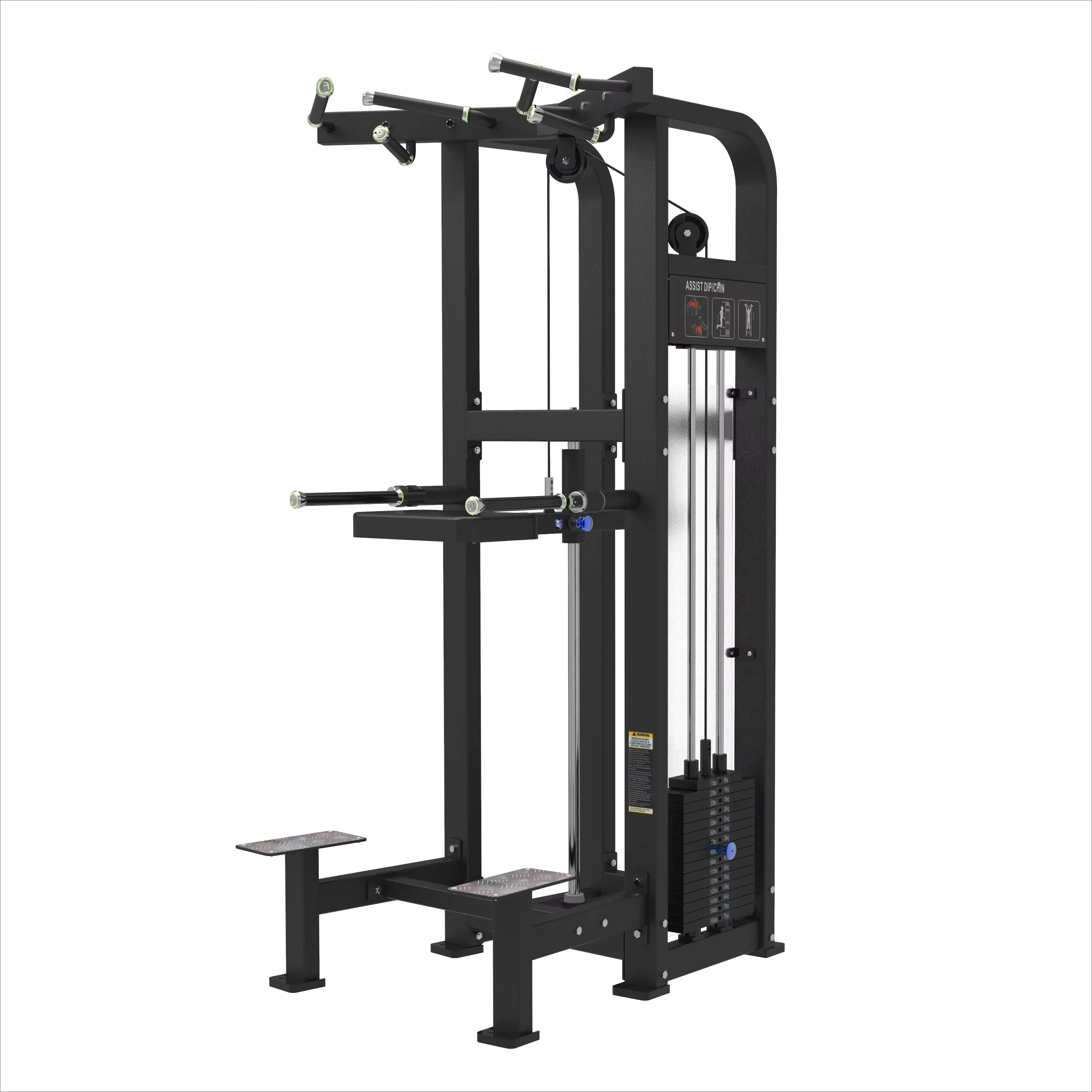 Factory Assisted Pull-up Shoulder and Back  for Gym Use High Quality Pin Loaded Selection Dip Weight Stack