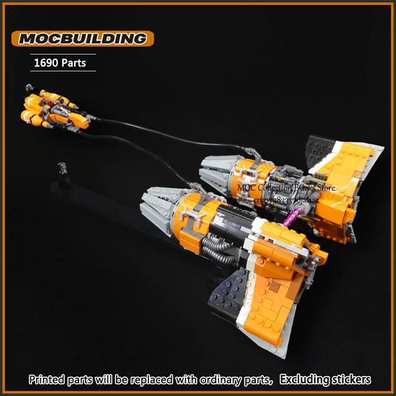 Movie Podracer MOC Building Blocks Display Model Technology Bricks DIY Assembly Creative Educational Toys Transport Xmas Gifts