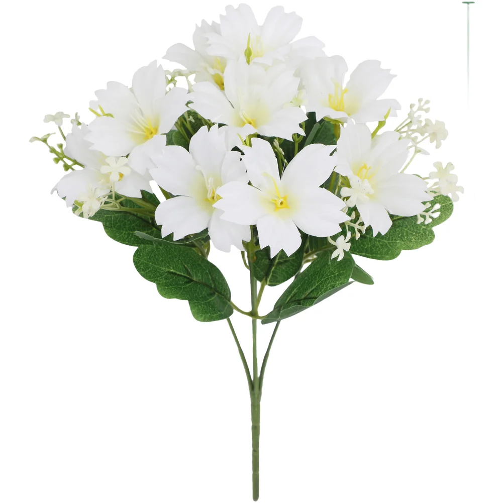 Fake Silk Morning Glory Flowers for Party Decor Home Interior For Wedding Styling 5 Stems White Pink Red Yellow Blue Purple