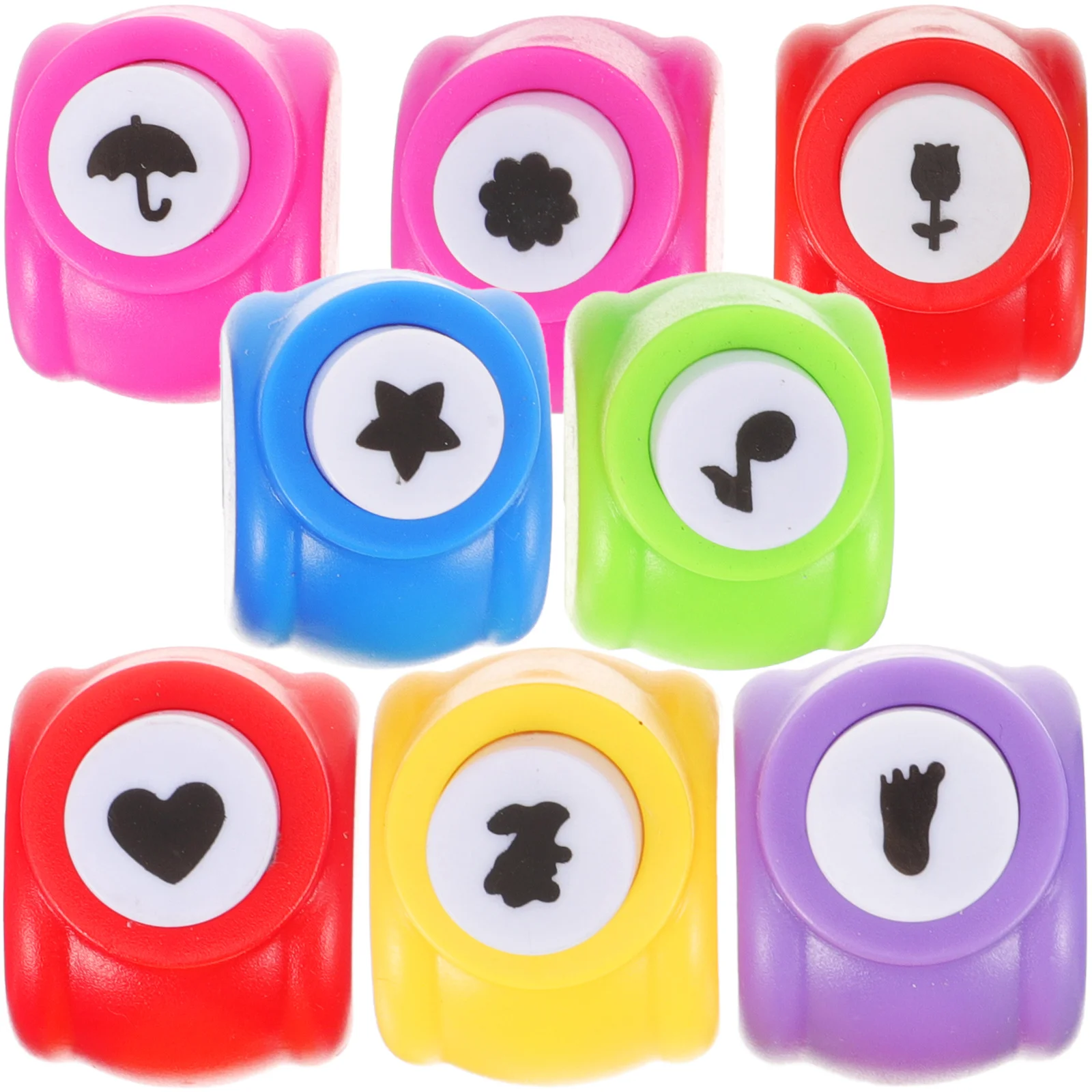 8Pcs DIY Paper Puncher Set Shape Cutters for Paper Lightweight Hole Punch Single Use in School Home Scrapbook Decoration Craft