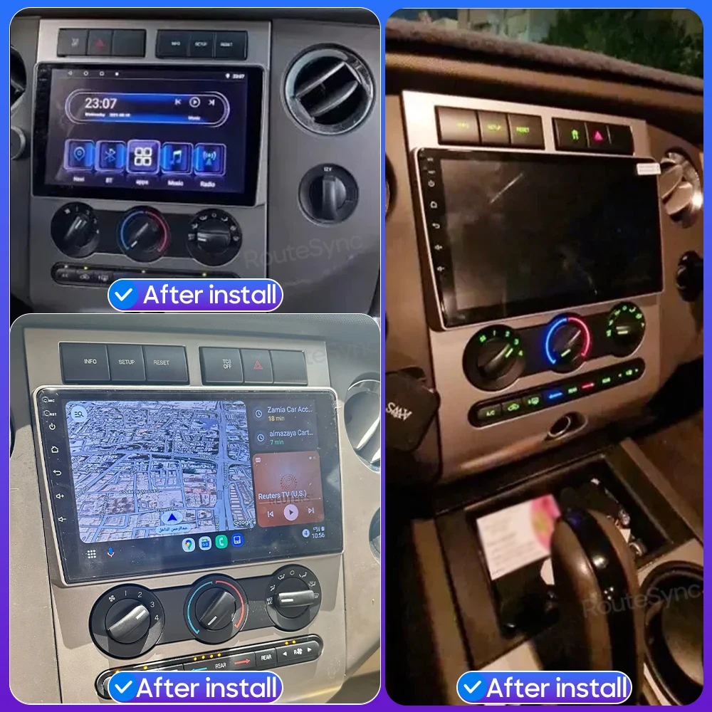 Android 15 Wireless Carplay Radio Auto Car Multimedia Player Video Stereo GPS Navigation DSP For Ford Expedition 2007 - 2017 BT