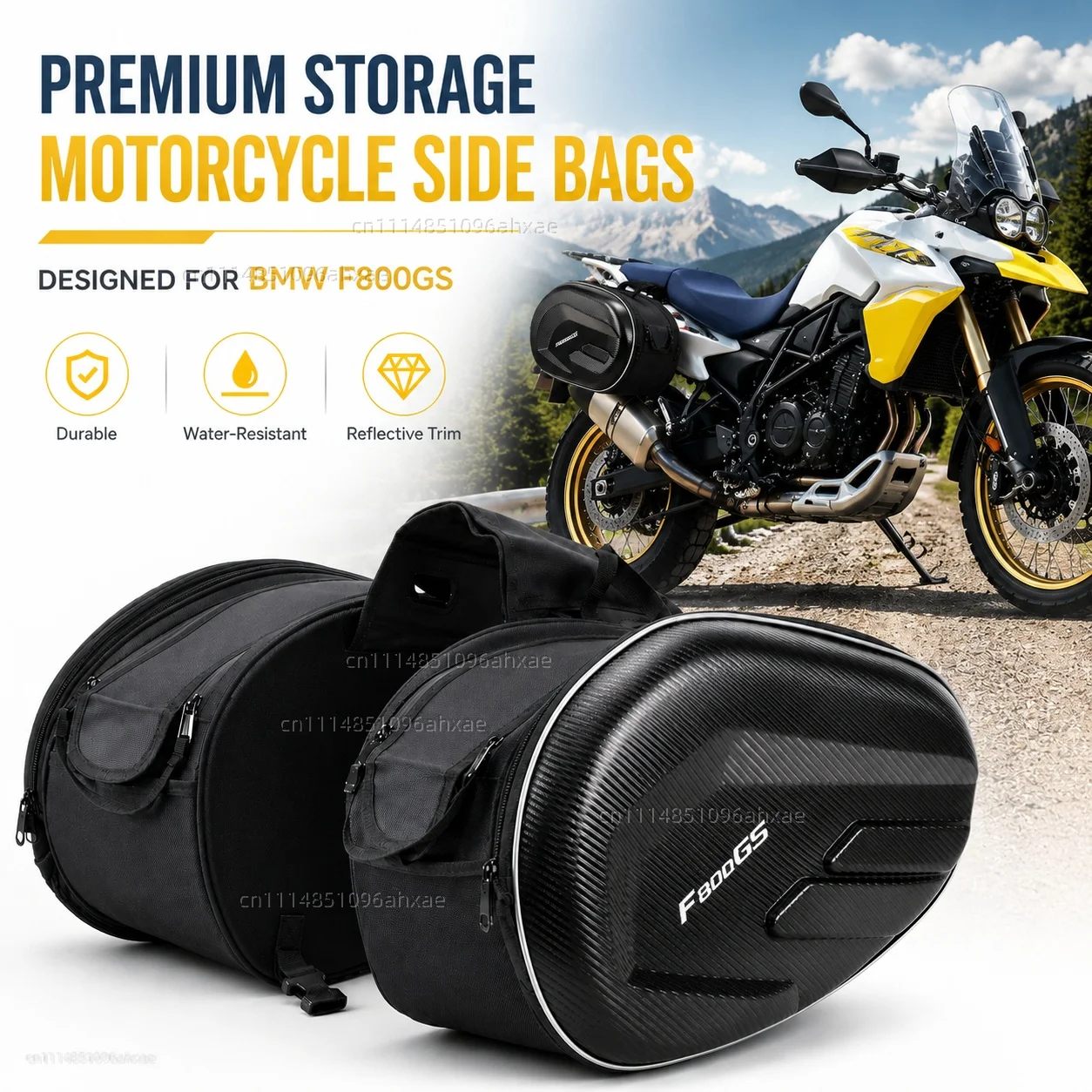 For BMW F800GS 2008-2018 2PCS Motorcycle Pannier Bags Luggage Saddle Bags Side Storage Fork Travel Pouch Box Motorcycle Side