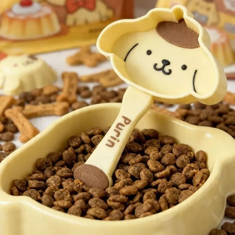 

Новая ложка для корма для животных Pom Pom Purin: милая мультяшная 3D-модель, креативный дизайн, мерная ложка для зерна, ложка для кормления питомцев
