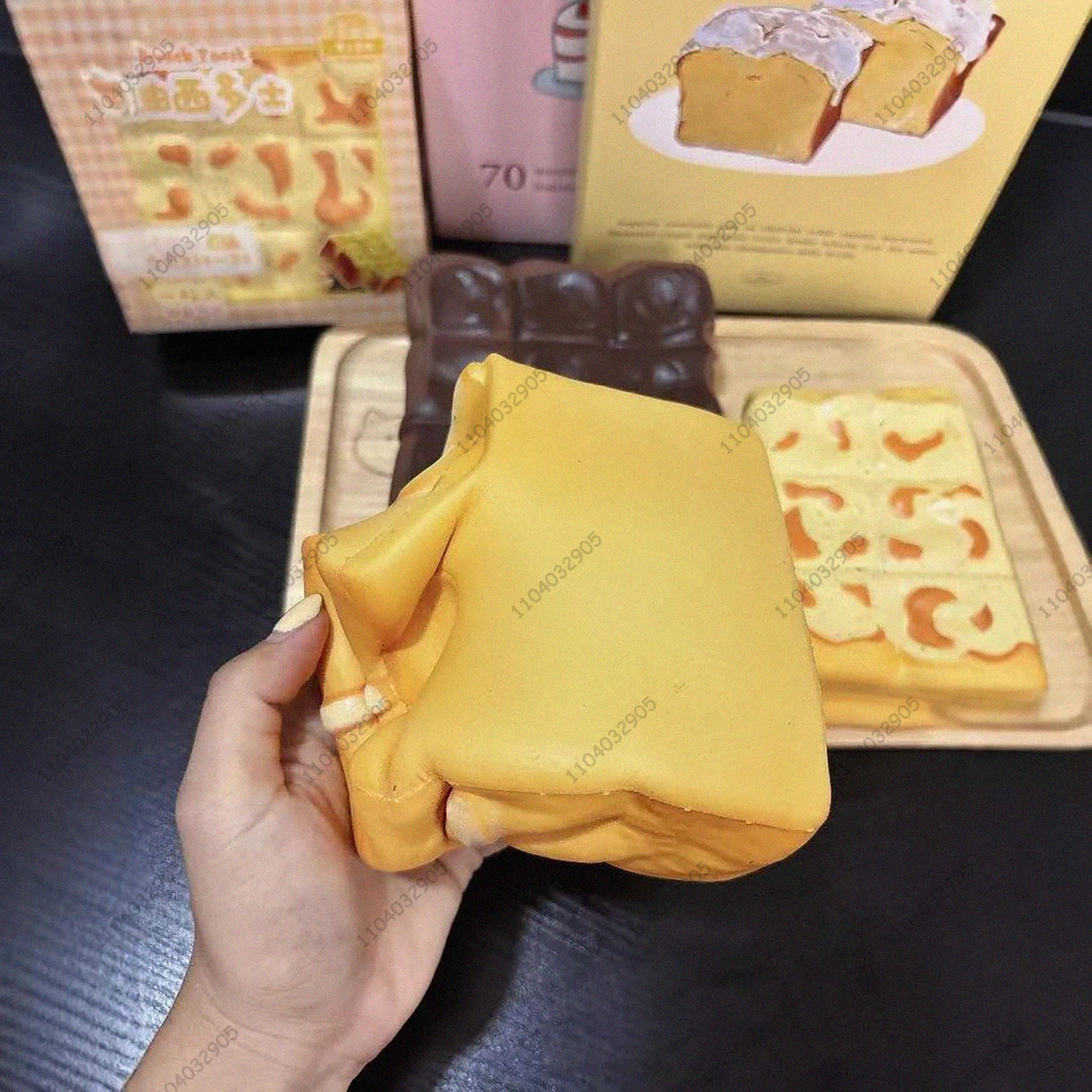 バターフレンチトースト スローライジング スクイーズトイ チョコレートラバトースト フード スクイーズトイ ストレス解消 ハンドリラックス ギフトトイ