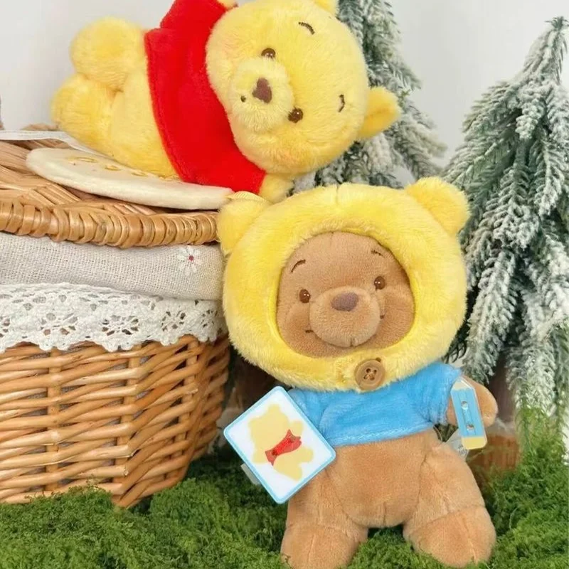 

Аутентичная серия Disney Winnie The Pooh and Little Bean Friends, слепая коробка, милый рюкзак, кулон, кавайный орнамент, кукла, подарок