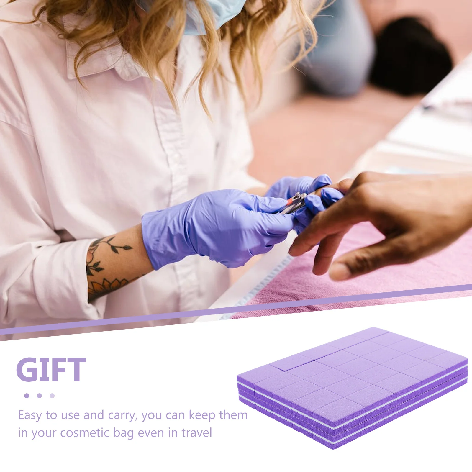 50pcs เล็บบัฟเฟอร์ฟองน้ําส้นเล็บเครื่องมือ Buffing สําหรับเล็บอะคริลิคธรรมชาติเล็บปลอมแฟ้ม Polish Removal