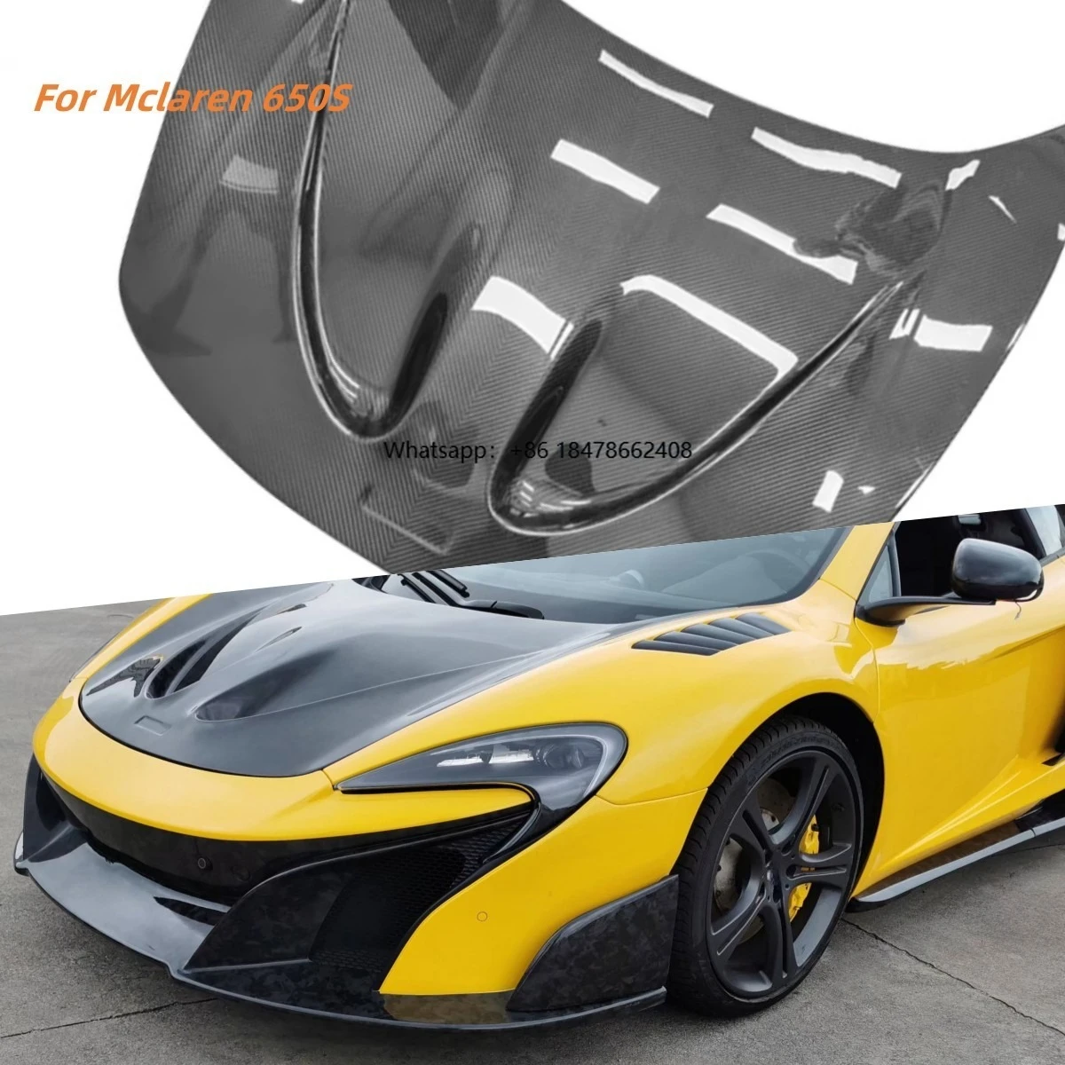 

MRD Carbon Fiber Hood for Mclaren 650S Engine Cover Dry Carbon 12C-MP4 P1 Style