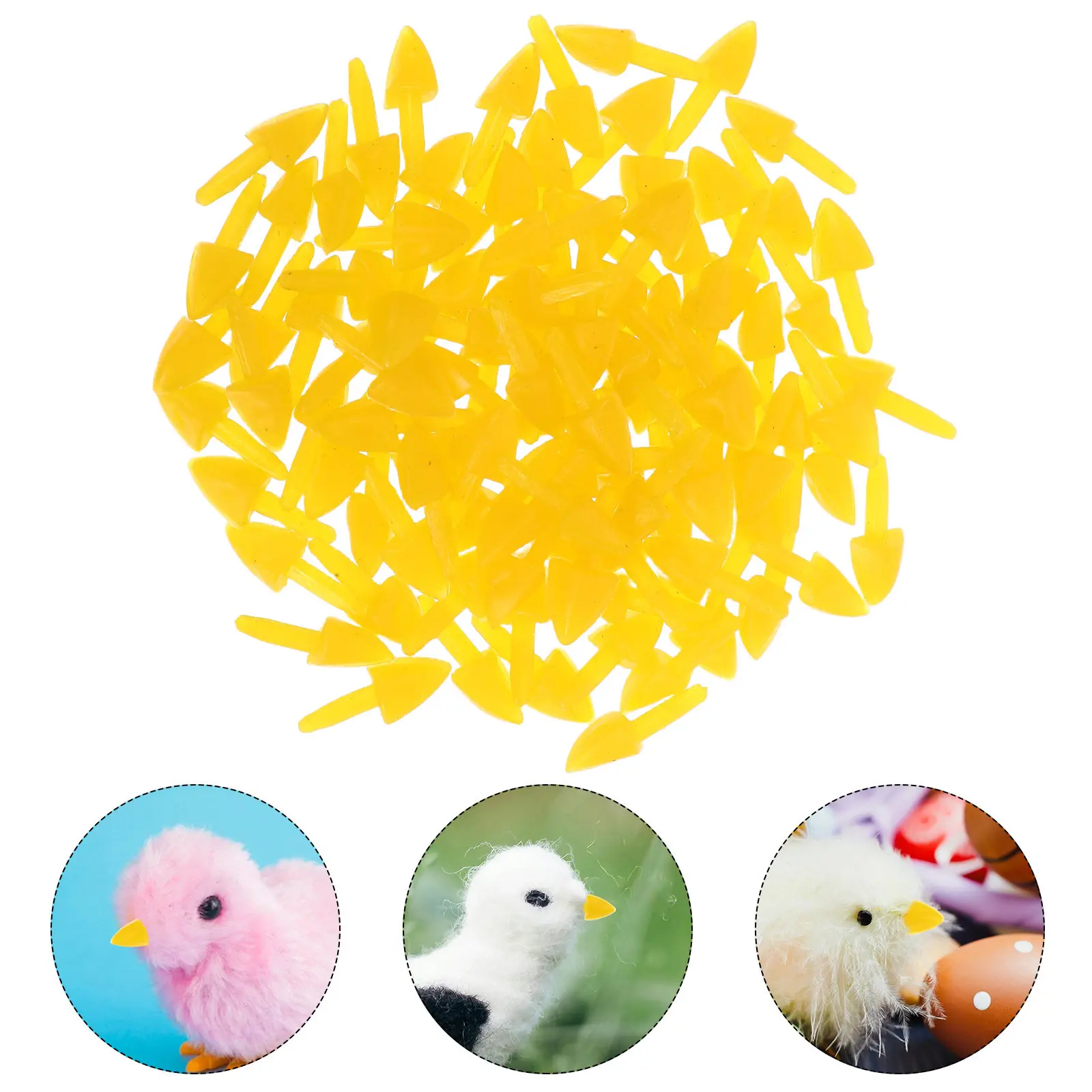 100 pièces d'embouts de bec d'oiseau en plastique légers, réalistes, pour la création d'art décoratif et de projets de bricolage (pièces de bec de poulet et de canard)