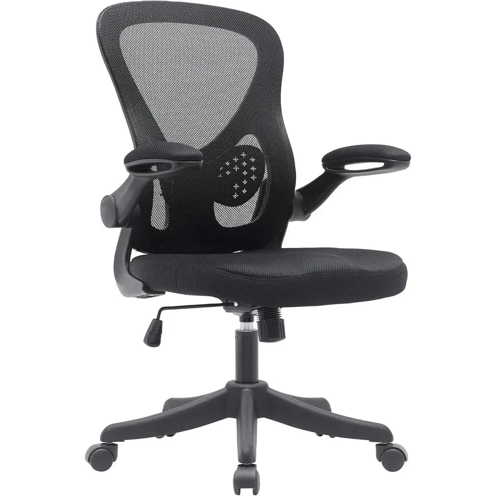 

Ergonomic Oice Chair with Mesh Back Rest Lumbar Support lip Up Arms and Swivel, -Back Task Home Oice Chair