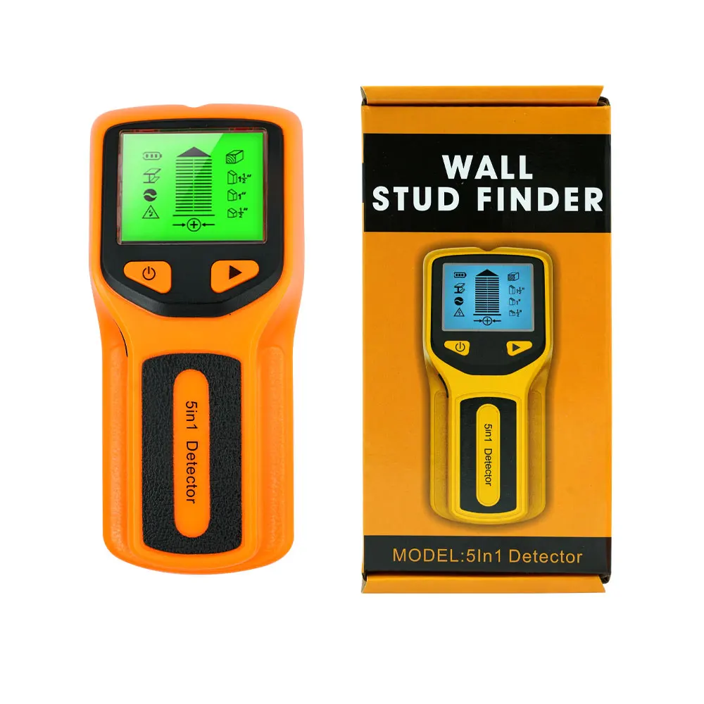 Neuer 5-in-1-Wanddetektor, tragbarer Schraubsäulendetektor, Live-AC-Kabeldetektor, Kabel, PVC-Wasserrohr-Metalldetektor – Detail 19