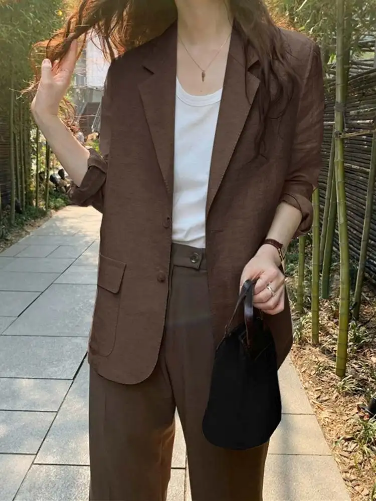 Fashion Autumn Blazer Suits ZANZEA Spring Women Lapel Neck Long Sleeve Thin Outwear Office Work Tops Casual Solid Blazer Shirt