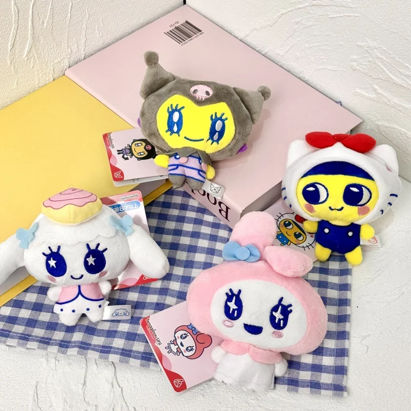 Porte-clés poupée en peluche Tamagotchi 10cm, Kawaii, Sanrios Memetchi, mélodie Kuromi, Anime Mimitchi, pendentif de sac, jouets cadeau