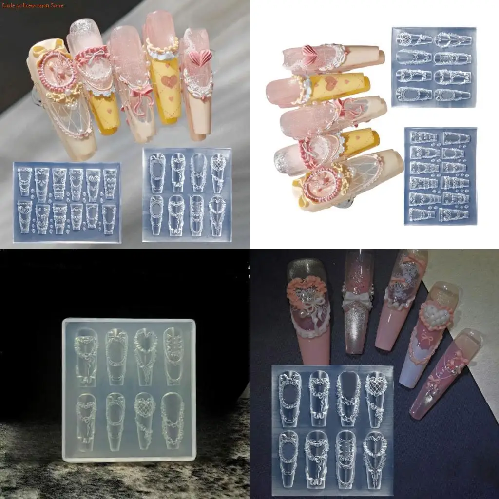 

F92D Silicone Art Mold Accessory Molds Cream Lace Theme Decorative Molds