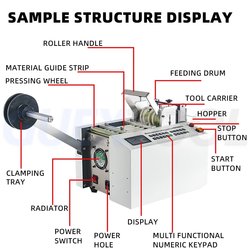 YX-100 -Fully Automatic Pipe Cutting Machine 600W Pu/Pvc Pipe Cutter Machine Rubber Hose Fiberglass Pipe Cutter Tool 220V