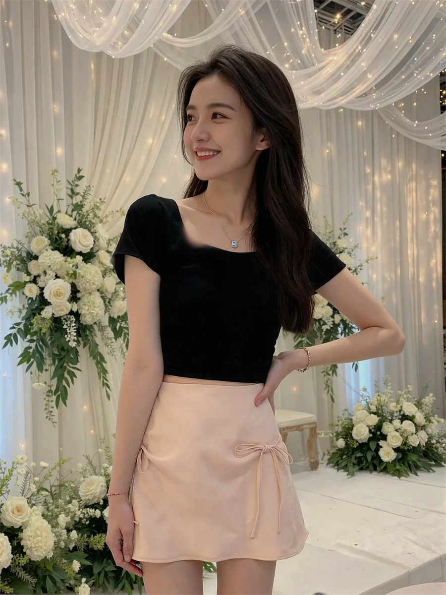 

Smooth Solid Mini Skirts Womens Ball Layered Mesh Ruffle Waist Cake College Artistic Modern Chic Feminina Elegant Unique