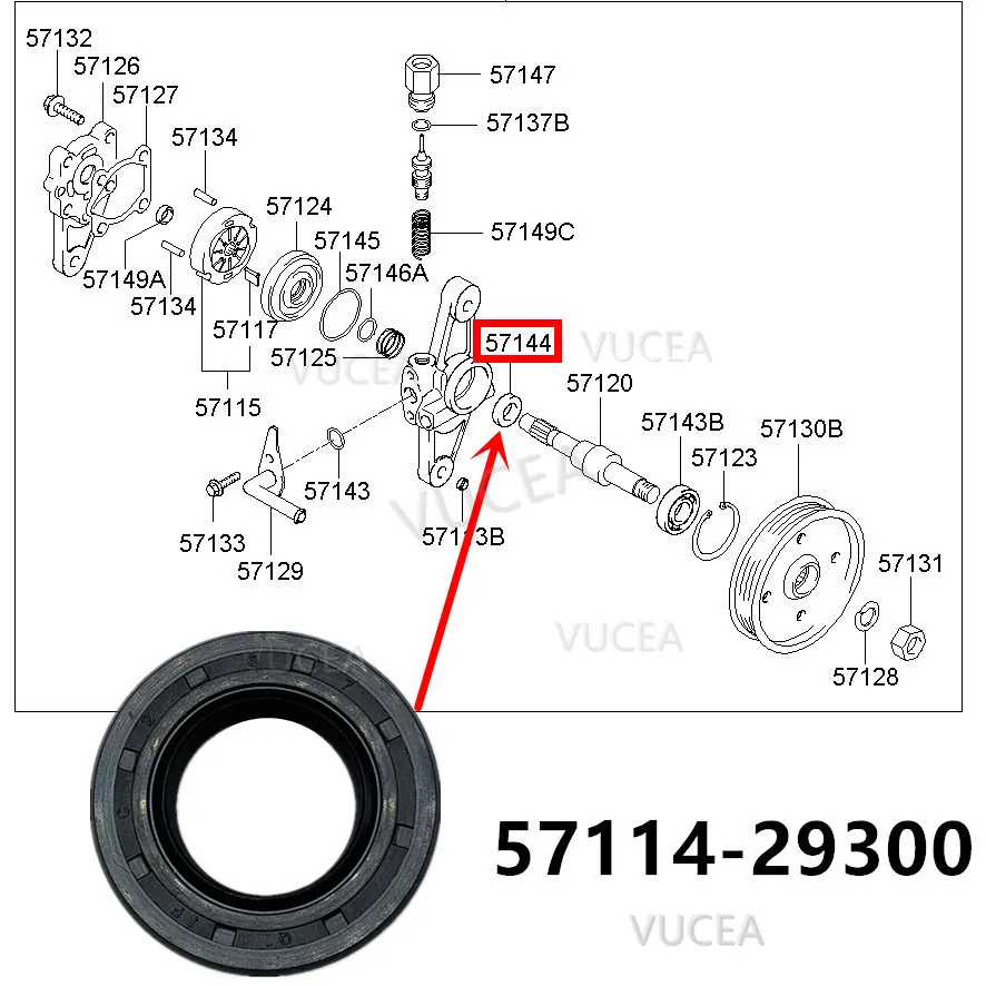 

POWER STEERING Oil Seal Of Direction Booster Pump For Hyundai Accent Elantra Sonata Verna Coupe For Kia RIO Cerato Qianlima