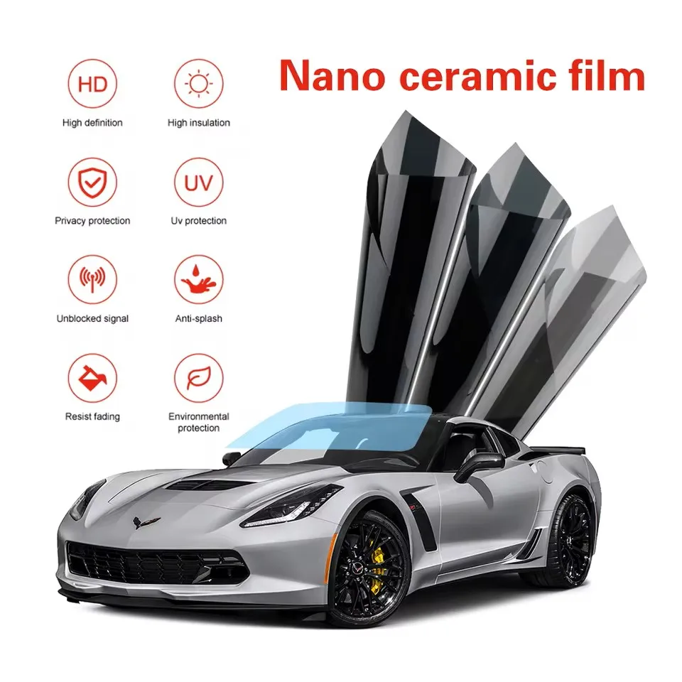 70X300cm  IRR100%  HD Nano Ceramic Car Film High Heat Resistant Tint Sun Solar Protection Car Window Sticker Films