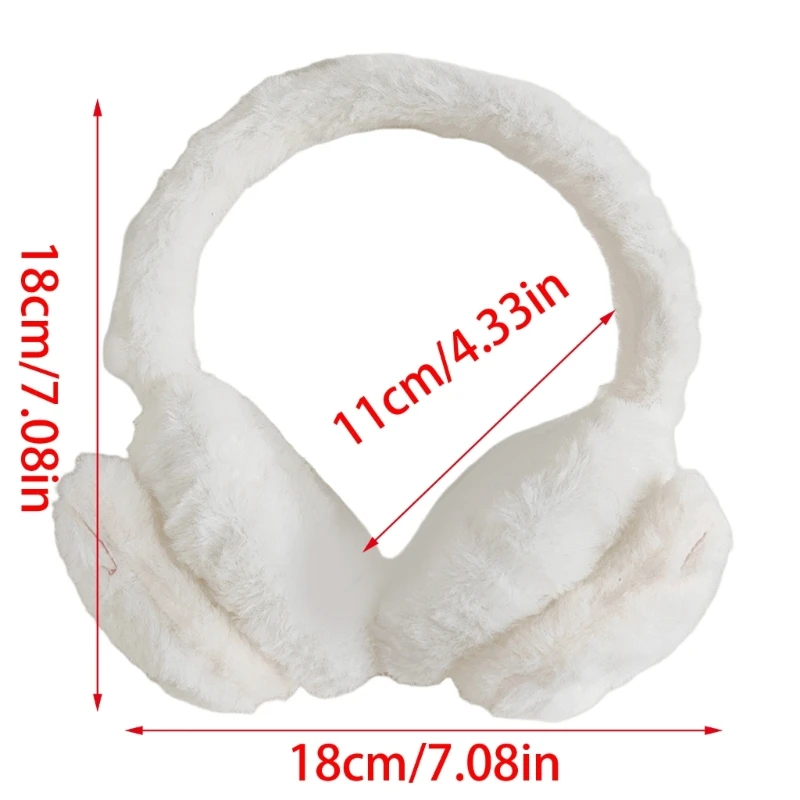 Furry Ear Warmer Snowboarding Fleecy Ear Muffs Cold Weather Insulated Outdoor for Women and Children of All Ages Dropship