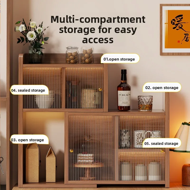 Desktop shelves, water cup storage cabinets, multi-layer dust cabinets, indoor finishing racks, countertops, side cabinets.