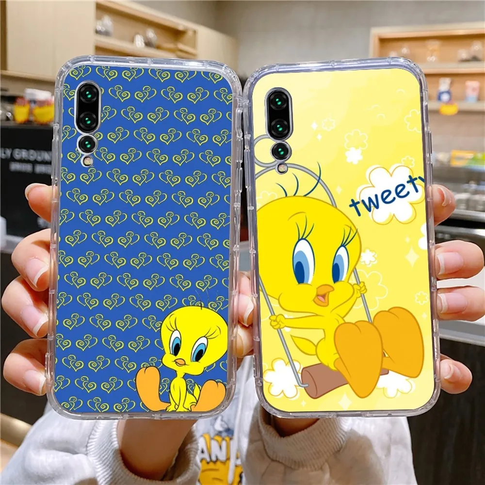 T-tweety Bird Caroon Cute Phone Case For Xiaomi 11 Redmi Note 11 5G 8T 9A 9 10T Note8Pro Note9 12SUltra Transparent Case