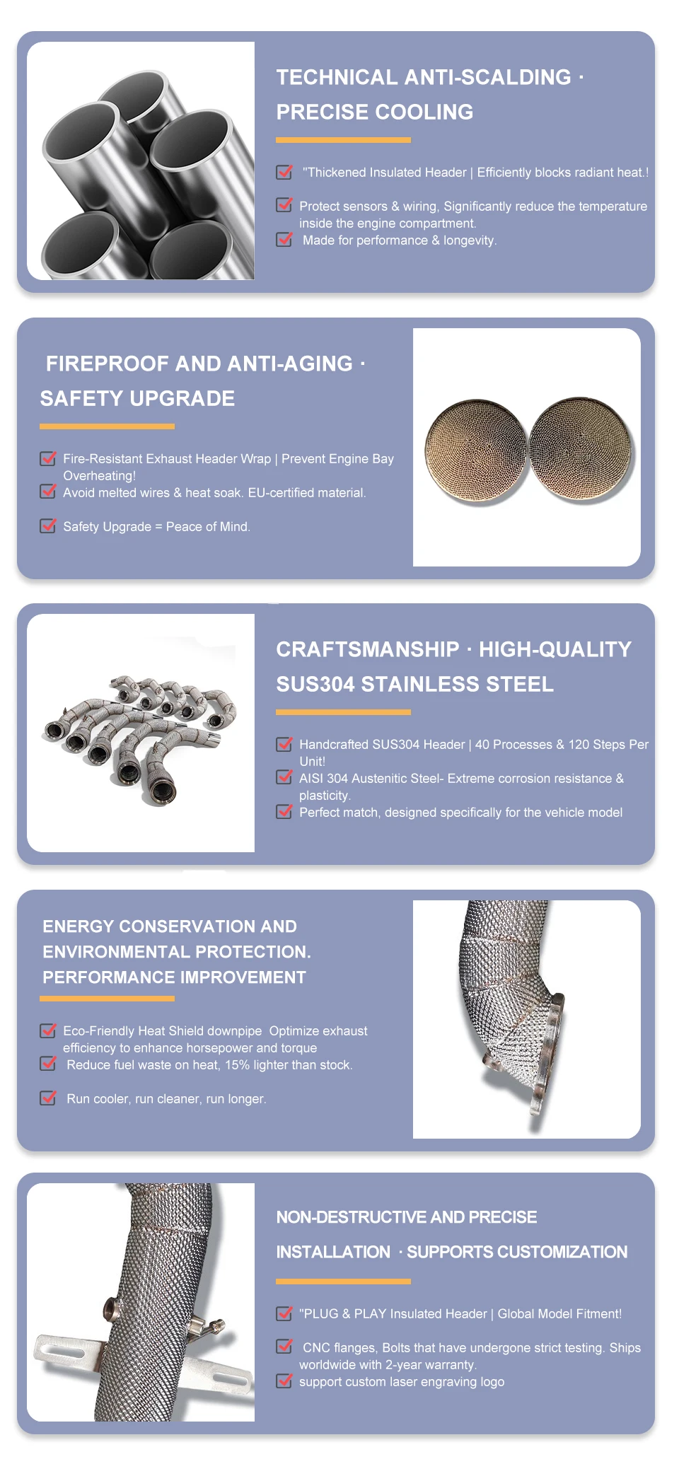 ACE Passend für Audi Q3 2.0T Edelstahl-Downpipe ohne Druckgeräusch Plug & Play Hochwertiges Leistungs-Auspuffrohr – Detail 13