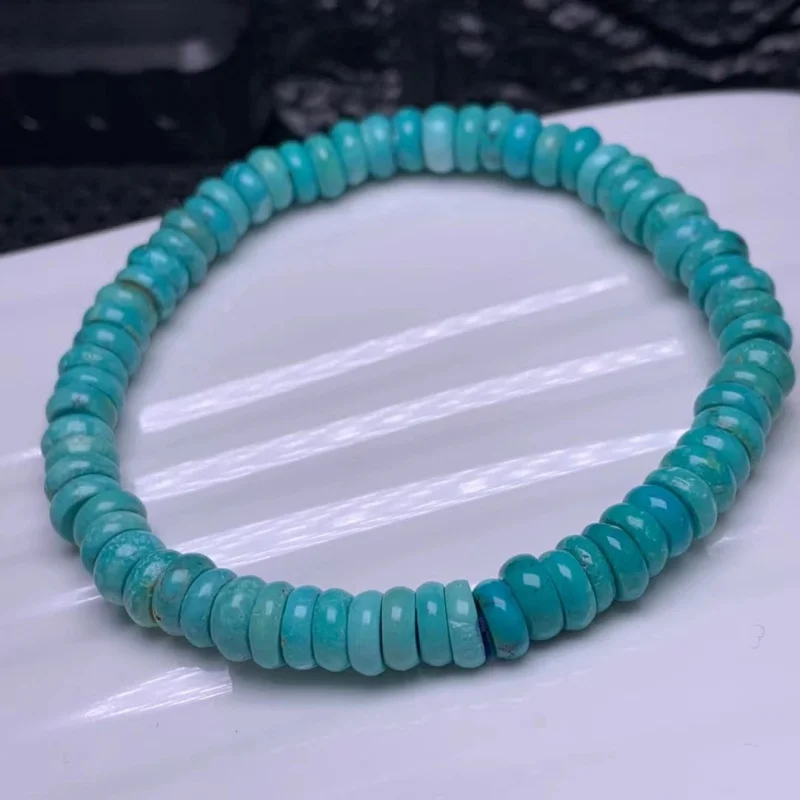 Raw ore natural separator high porcelain blue turquoise gasket beads accessories bracelet