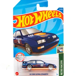 Genuine Hot Wheels Blue '87 Ford Sierra Cosworth Car Model Retro 1/64 Vehicle Alloy 2022 Batch Toys for Boy Automobile NO.33/250