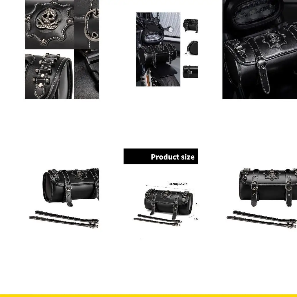 

Передняя сумка для мотоцикла SZCH, седельная сумка для инструментов, сумка на руль с передней вилкой, сумка для хранения из кожи