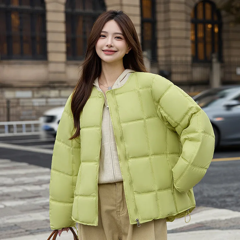 PinkyIsBlack 2025 New Quilted Winter Puffer Jacket Women's Clothes Short Stand Collar Loose Female Puff Parkas Coat Outwear