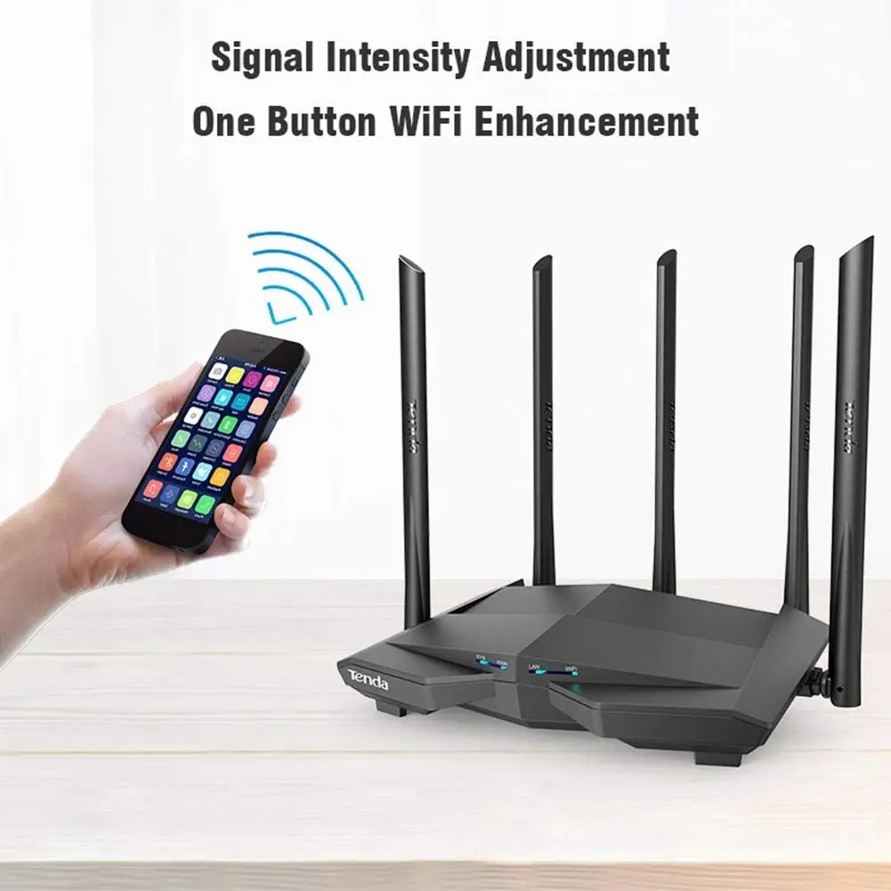 Tenda ac11 ac1200 roteador wi-fi sem fio com 2.4g/5g de alto ganho antena wi-fi repetidor dual band app controle