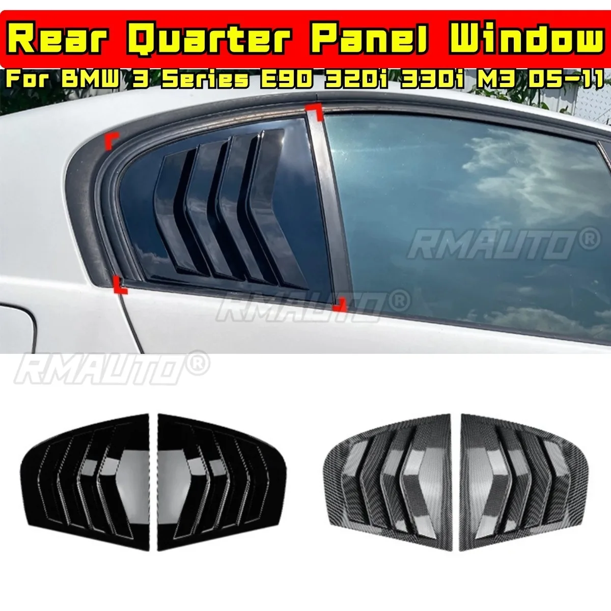 

Rear Quarter Panel Window Modification Part For BMW 3 Series E90 320i 330i M3 2005-2011 Exterior Part