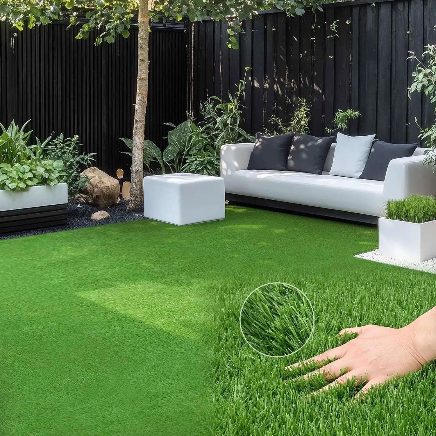 100 Sq.Ft Artificial Grass Synthetic Landscape Turf Lawn Roll, Customized