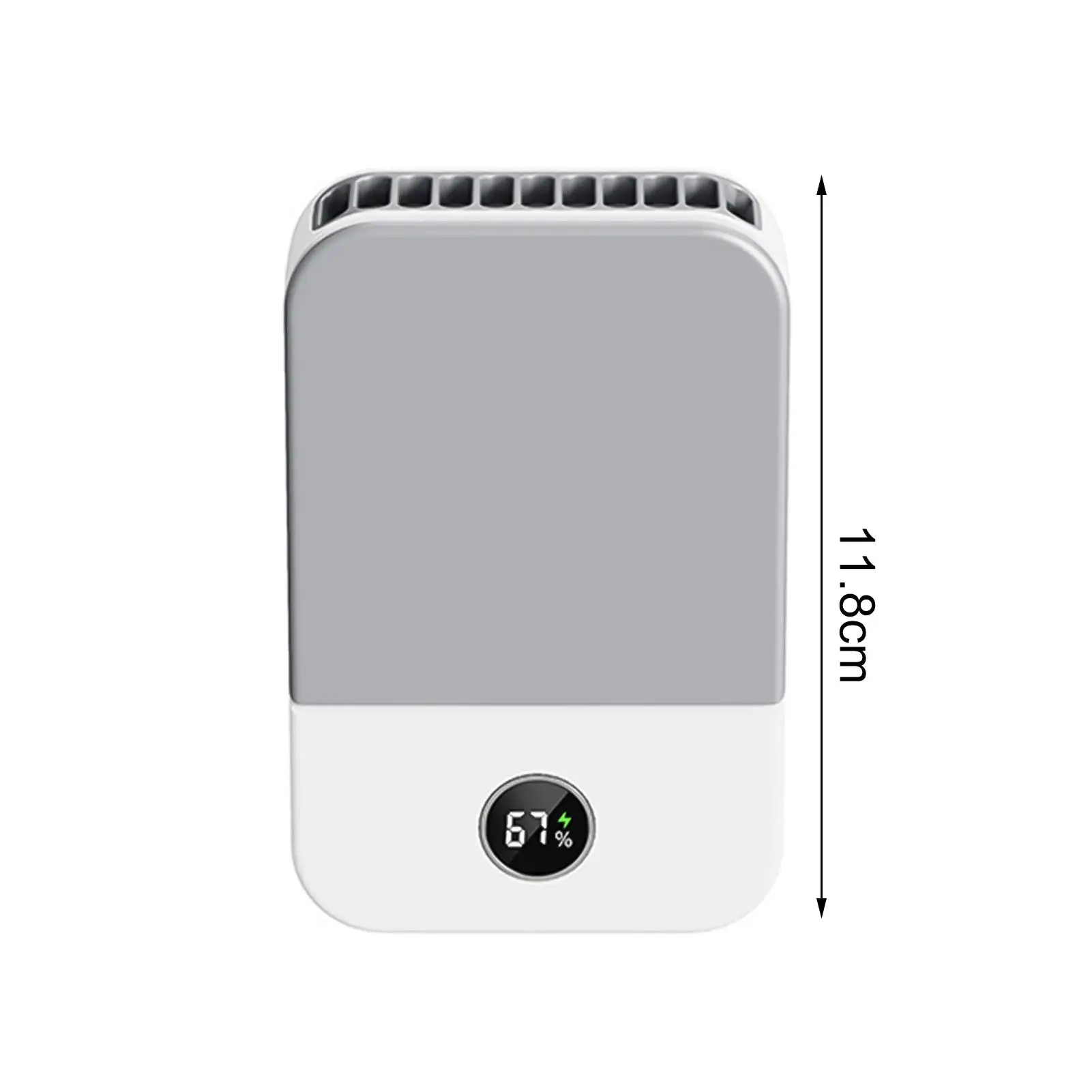 Ventilador portátil con pantalla LED para el cuello, enfriador recargable para exteriores