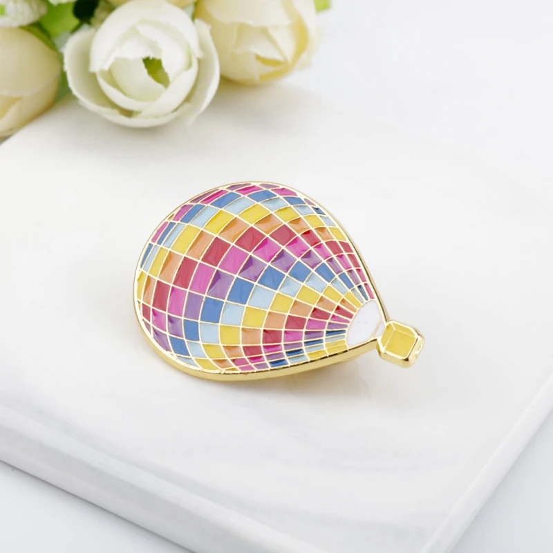 Colorful Hot Air Balloon Ferris Wheel Brooch Accessories Trendy Enamel Alloy Metal Lapel Pins Niche Design Pin Badge Corsage Acc