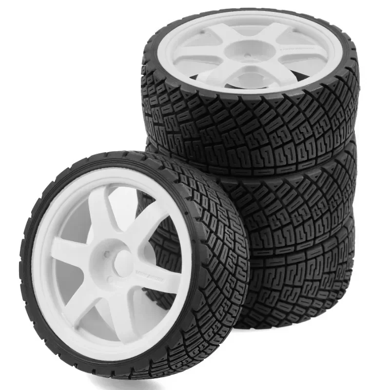 مجموعة إطارات وإطارات سيارات RC 1/7 1/8 لـ ARRMA TRX4 Redcat - 100 مم OD 40 مم عجلات سداسية غير مسحوبة 17 مم لـ WRC KM Citroen C3 WR8 #4