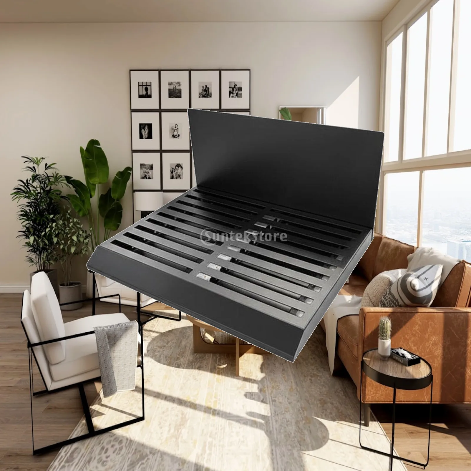 Multi Functional Tile Display Rack 36 Slots Iron Holder for Stone Samples Retail Store Countertop Organizer Display