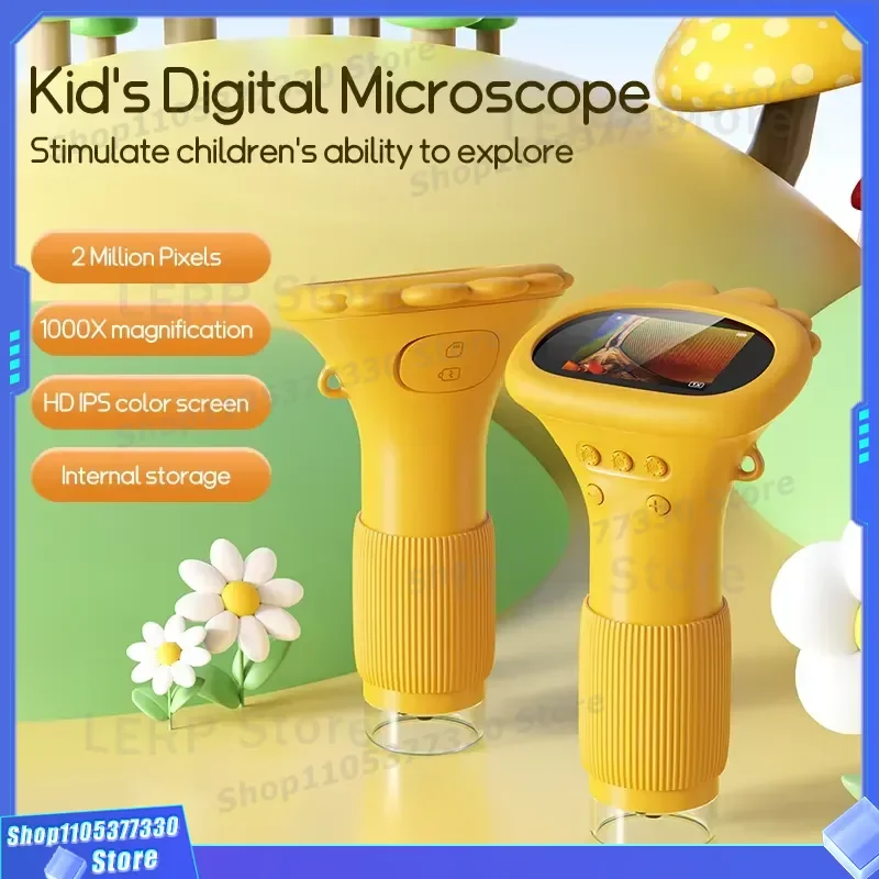 Portable Microscope Set Educational Science Toy for Kids Early Childhood Learning Tool New STEM Gift for Boys Girls Beginner