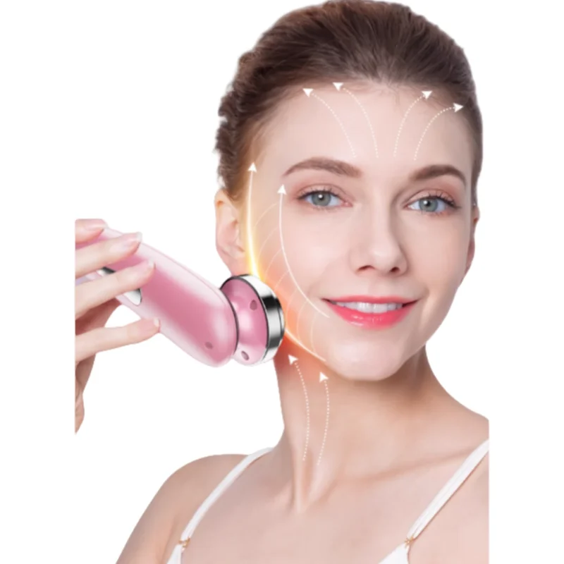 RF Heating EMS Facial Massager Home Skin Care Tool for FIne Lines Lifting Skin Firm Microcurrent Beauty Machine Wrinkle Remover