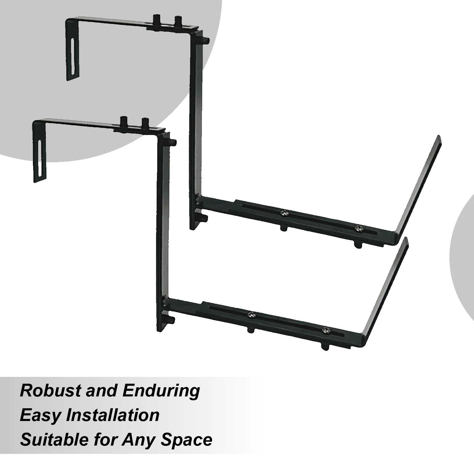 

2Pcs Adjustable Flowerpot Stand Hanging Window Box Brackets Duty Planter Box Brackets Holder for Garden Window Fence Balcony